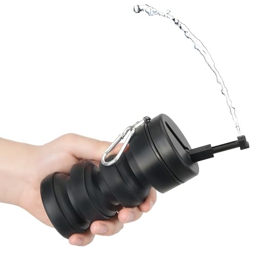 Portable Bidet for Travel, Collapsible Design, Refreshing Clean for Outdoors, Camping & Travel, Black