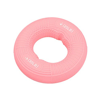 uxcell Hand Grip Strengtheners, 3.07" 20-30 Lbs Silicone Rings Fingers Forearms Exercises Grip Trainer for Rock Climbing Athletes Workout, Pink - color: Pink