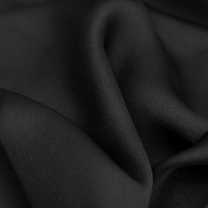 100% Mulberry Silk Scarf-Printed or Solid Color 35” Square Large Silk Hair Head Wrap Scarf With Gift Box Package - color: Black