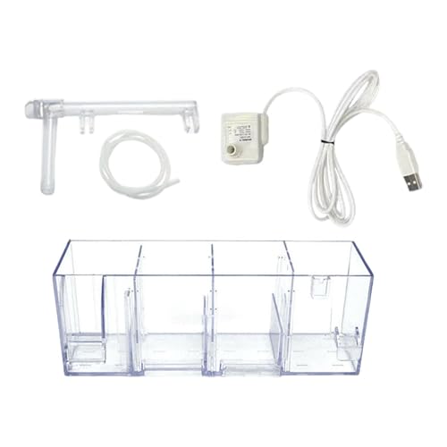Baoblaze Fish Tank Filter Box,Aquarium Hang on Filter,Circulation Water Cleaning, Fish Tank Accessories Sturdy Silent Water Purifier, B