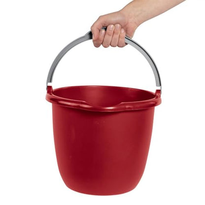 Sterilite 10 Qt Spout Pail with Handle, Bucket for Household Cleaning, Washing the Car, and Mopping, Spout to Easily Pour Water, Red, 24-Pack - size: 24 Pack