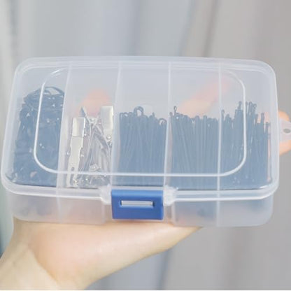 2 Pack Transparent Plastic Bead Organizers (5 Grids),Craft Organizers and Storage Beads Organizer, Art DIY, Crafts Jewelry Storage, Fishing Tackles, Size 5.51 x 3.54 x 1.38 in - size: 5 Grids