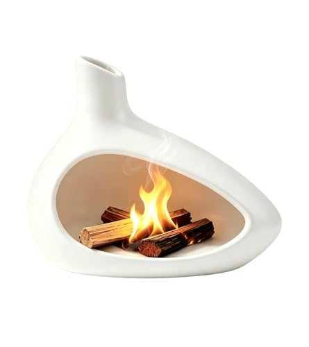 Chimney Incense Burner, Matte White Palo Santo Sage Yoga Aroma Hold - color: Matte White