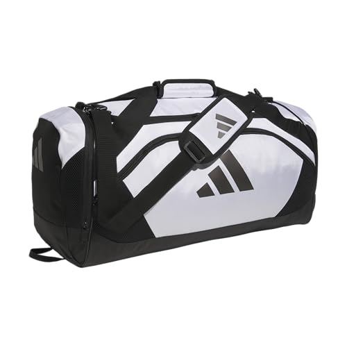adidas Unisex Team Issue Sports Duffel Bag for Men and Women - color: White/Black/2