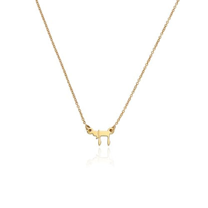 Personalized Japanese, Arabic, Hebrew, Greek, Chinese, Cyrillic, Hindi Name Necklace for Woman, Her, Men, Him - Custom Made with Any Name - Unisex Jewelry Gift for Mother's Day, Father's Day, Birthday - color: 18k Gold Plated, style: Hebrew