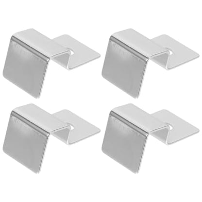 POPETPOP 4pcs Heavy Duty Stainless Steel Fish Tank Glass Cover Bracket Support for Aquarium Lid Holder Resistant for Thick Glass Aquariums