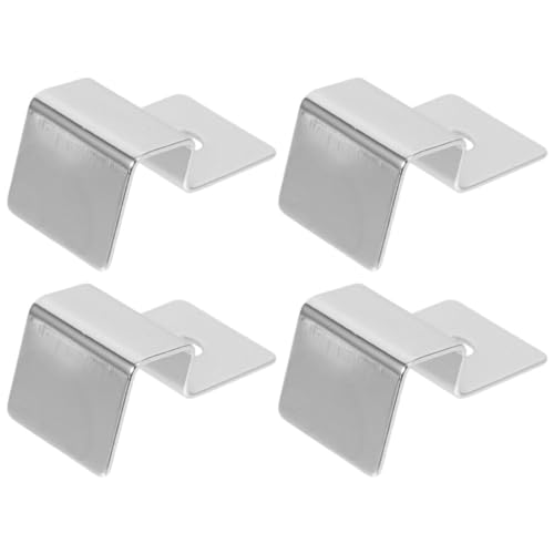 POPETPOP 4pcs Heavy Duty Stainless Steel Fish Tank Glass Cover Bracket Support for Aquarium Lid Holder Resistant for Thick Glass Aquariums