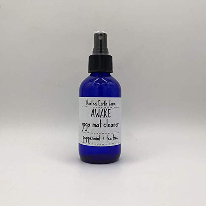 Awake Yoga Mat Cleanser - 4 fl oz - Peppermint and Tea Tree - Pilates Mist - Room and Body Spray