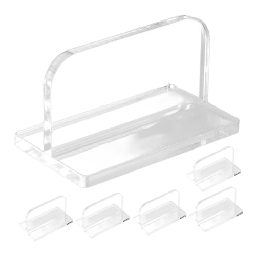 Garneck 6pcs Acrylic Fish Tank Lid Handles Easy to Install Heavy-Duty Support for Aquarium Covers Grip Design for Safe Use Replacement for Fish Tank Lids