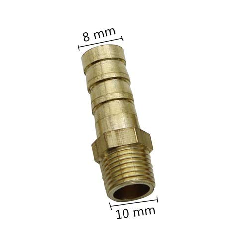 Garden Plumbing Hose Adapter Brass 1/8" Female/Male Thread To 6/8/10mm Pagoda Connector Aquarium Adapter Water Hose Connector Gas Soft Tube (Color : Gold)