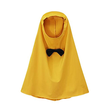 IBTOM CASTLE Abaya for Girl Kids Hijab Scarf Muslim Dress Two-piece Ramadan Prayer Clothes Islamic Arabic Kaftan Khimar Robe - color: Yellow, size: 3-4T