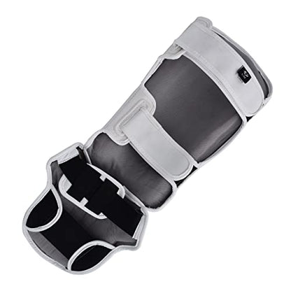 Strike Shin Instep - Boxing MMA Muay Thai Karate Training Protection - color: White, size: Small-Medium