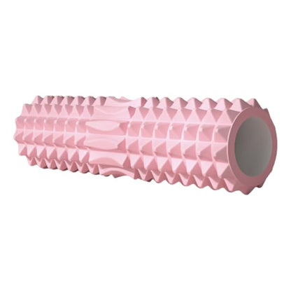 Solid Foam Roller Yoga Stick Roller Dual-Zone Leg Muscle Relaxation Deep Massage Relaxation Pain Relief (Pink (Hollow)) - color: Pink ( Hollow )