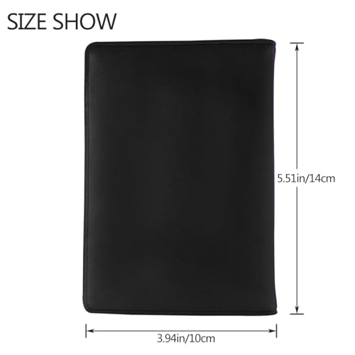 Islamic New Year Celebration Hijri Muslims 5.5in Cowhide Passport Holder, Genuine Leather Travel Document Organizer, Durable Passport Case for Travel & Business