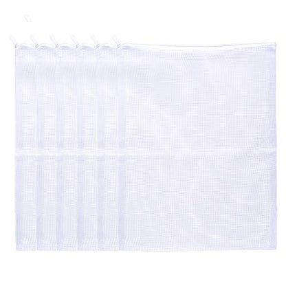JIHAQUA Aquarium Filter Bags Large - Reusable Fish Tank Filter Media Mesh Bags with Plastic Zipper (14 x 18 inch (6 Pack)) - size: 14 x 18 inch (6 Pack)