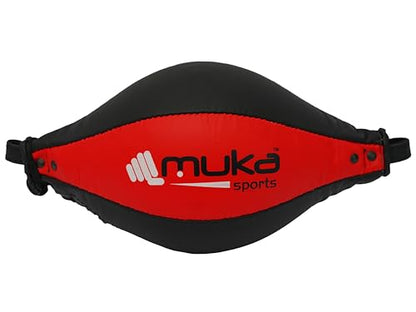 Boxing Speed Bag - Double End Punching Bag, Heavy Duty Synthetic Leather Boxing Ball - Gym Speed Reflex Ball - Muay Thai Training Swivel Ball for Fitness - style: Oval Shape/Red