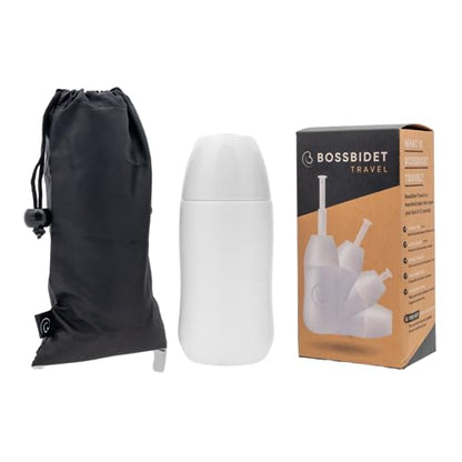 Travel White : The Essential Personal Hygiene and Postpartum Cleaning Spray - Portable Peri Bottle for Women on The Go, Retractable Nozzle , Compact 10 oz 296 ml
