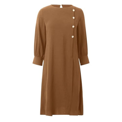 2 Piece Muslim Outfits For Women Long Sleeve Button Down Shirt And Baggy Pants Casual Dress Outfits Prayer Clothes - color: Khaki, size: X-Large