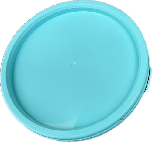 Bucket 4 Gallon Aqua Blue Plastic Bucket with Handle and Lid, 1Pack Food Storage Pail for All Purpose