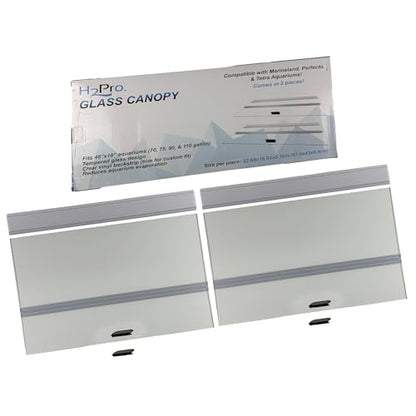H2Pro Glass Canopy Aquarium Lid for Fresh & Saltwater Fish Tanks (M48GT for Marineland 75/90 / 110 Gallon Aquariums) - color: M48GT for Marineland 75 / 90 / 110 Gallon