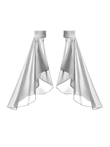 Detachable Sleeves for Wedding Dresses Chiffon Bell Sleeve Arm Covers Victorian Gothic Bridal Gown Accessories - color: White