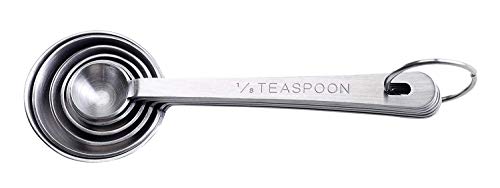 Mrs. Anderson’s Baking Measuring Spoons, 6-Piece Set, Heavyweight 18/8 Stainless Steel - style: Measuring Spoons, 6-Piece Set