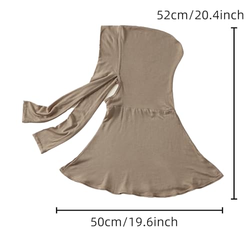 Yeieeo Adjustable Instant Hijab, Full Neck Coverage Breathable Jersey Headscarf for Muslim Women - color: Khaki