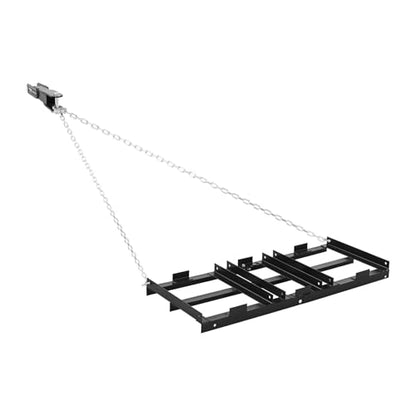 VEVOR Drag Harrow, 48 x 20 in, Tow-Behind Driveway Grader with Adjustable Width & 50lbs Load Capacity, Heavy Duty Lawn Leveling Rake, Galvanized Steel Gravel Driveway Drag, Fits ATVs UTVs Tractors - size: 4 FT- Black