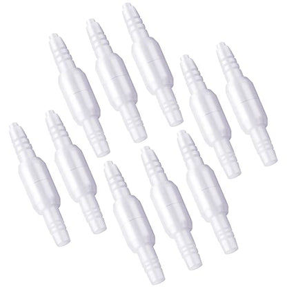ANSNF Oxygen Tubing Connector, 360° Rotation Swivel, White (10-Pack) | 360° swivel prevents tangles, improves comfort & O2 flow. Multi-thread no-leak design. Reusable, safe material.