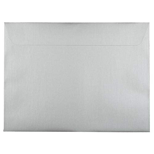 JAM PAPER 9 x 12 Open End Catalog Metallic Envelopes - Silver Stardream - 25/Pack - color: Silver Stardream Metallic, size: 25 per Pack