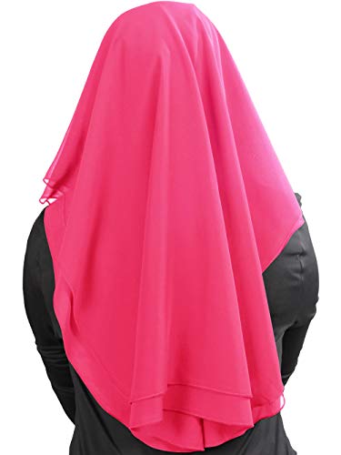 MyBatua 3 Layers Saudi Niqab In Breathable Georgette, Wholesale Price, 1pc Face Veil NQ-003 - color: Sweet Pink
