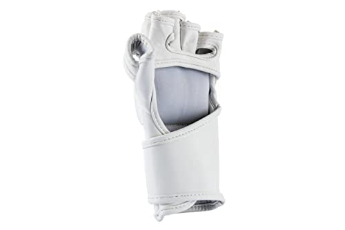 UFC Tonal MMA Gloves Grappling Fighting Fingerless Training Gloves - color: White, size: Large