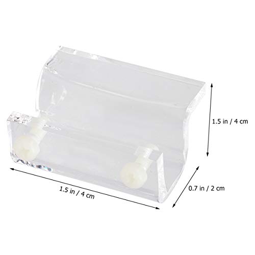 balacoo 4pcs Acrylic Fish Tank Cover Holder Bracket Aquarium Support Rack for Open Tanks Stable Design for Thick for Turtle Pet