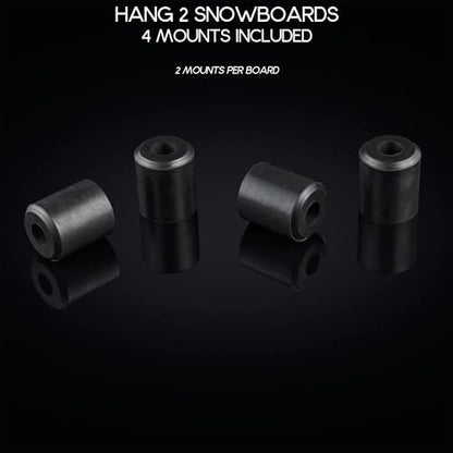 (4 PCS) Snowboard Wall Mount Storage – Edge-Safe Modern Snowboards Hanger | Floating Vertical Rack, Clip Hook Holder to Securely Store and Display Boards, Gear Organizer by Arkorus