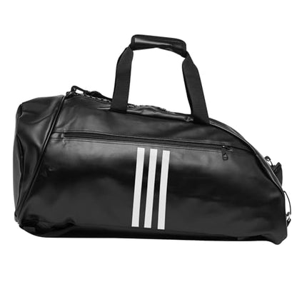adidas Combat Sports 2-in-1 Training Sports Equipment Duffel Bag - Black White - Medium - color: Black White
