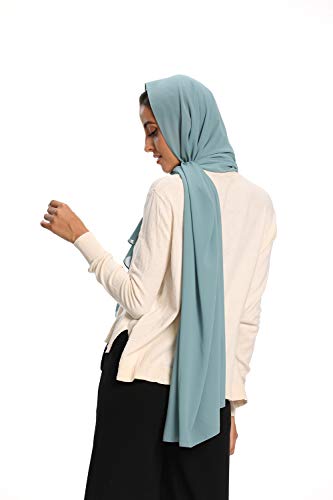 Txameru Hijab for Women Chiffon Hijab Scarfs for Women Long Shawl - color: Dusty Green