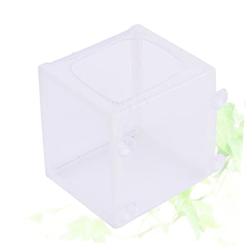 Happyyami Aquarium Net for Baby Fish Fish Breeder Net with Cups Polyester and Plastic Construction for Fish Tank White
