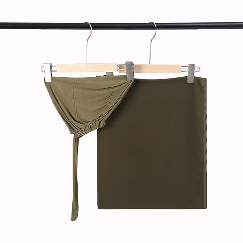Matched Hijab and Undercap Set, Chiffon Muslim Head Scarf for Women, A Perfectly Decent Combination - color: Olive Green