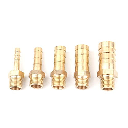 Lkq-Brass Adapter 5pcs 1/8" Thread To 4/6/8/10/12mm Soft Hose Connector Garden Irrigation Adapter Aquarium Air Pump Line Fish Tank Hose Fittings, Garden Hose Connector(Female 1l8 inch 10mm) - color: Female 1l8 inch 10mm
