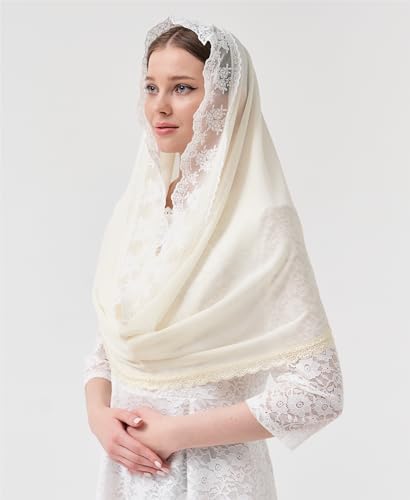 Leimandy Infinity Chapel Veil Hijab Scarf Head Wrap for Muslim V96 - color: Beige