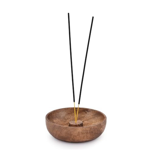 EDHAS Incense Burner Stick Holder Bowl, Ash Catcher Bowl for Home Décor, Meditation, Yoga (5" x 5" x 1.5")
