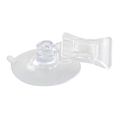 5PCS Sucker Type Fish Feeding Clip 1.78 Inch Diameter Multi Functional Transparent Plastic Sucker Clip for Fish Feeding in Aquariums Aquatic Plant and Algae Fixing Advertising Display