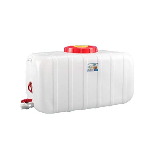 Water Container 25L/45L/80L/110L/160L/200L Thickening Food-Grade White Plastic Rectangular Storage Tank Household Water Bucket with A Lid Large Water Tank (Size : E) - size: E