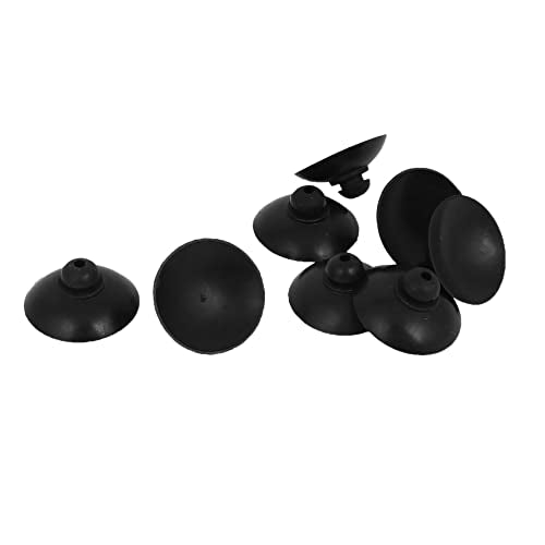 VOCOSTE 8 Pcs Aquarium Fish Tank Suction Cup Clip Sucker Soft Plastic, Black, 28mm Dia