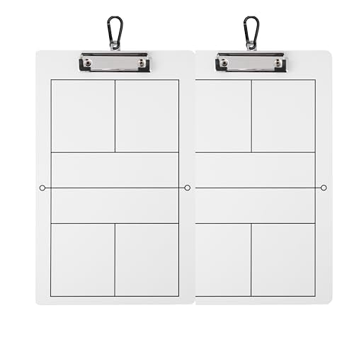 Double-Sided Dry Erase Pickleball Coaching Clipboard, Set of 2