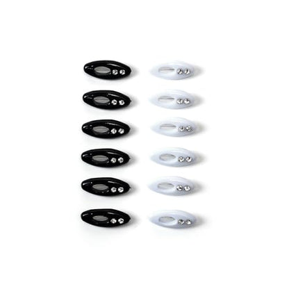 Hijab Pins for Women - 12Pcs Black & White Plastic Pins for Scarves, Hijabs, Shawls - Durable and Easy to Use Hijab Clips - color: Black&White