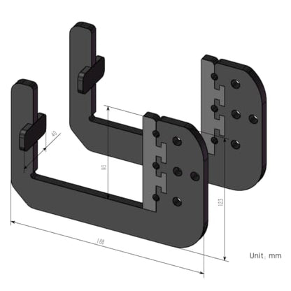 RV Bumper Tote Tank Holder with Anti-Slip Pads & Full Kit - Fits 4" & 4.5" Bumpers, Universal for 15-36 Gallon Tanks, Heavy-Duty Mount for RVs Without Ladder