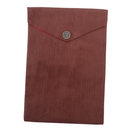 HANABASS Scripture Storage Pouch Bible Cover Bag Coffee Color Soft Velvet Religious Book Carrier for Women Church Study Organizer