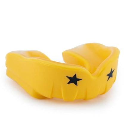 YOKKAO Muay Thai Boxing Mouth Guard – Boil and Bite Mouthguard with case for All Contact Sports, Easy Breathing Mouthpiece for Adults - Yellow - color: Yellow