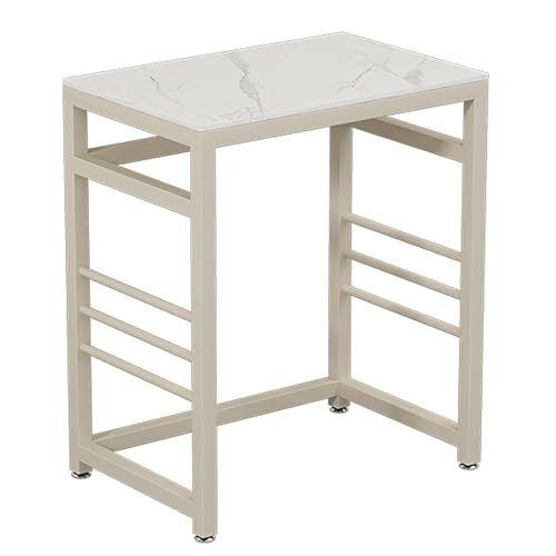 Robot Vacuum Stand Cabinet,Sweeping Robot Storage Rack,Entryway Hallway Robot Vacuum Cleaner Shelf,Small End Tables for Bathroom,Multi-Functional Fish Tank Stand(Off-white,45*25cm/17.7*9.8"-2) - color: Off-white, size: 45*25cm/17.7*9.8"-2